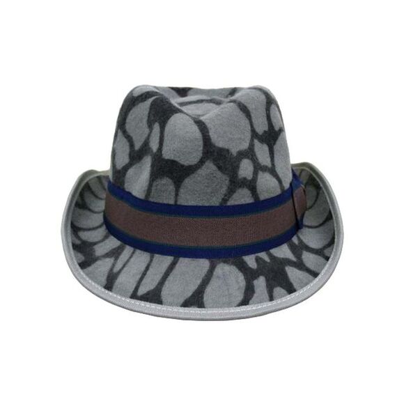 Animal Print Wool Fedora Hat - Picture 4 of 9